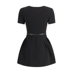 Self-Portrait Crepe short sleeve Dress SE-AW25082SBBLACK-10