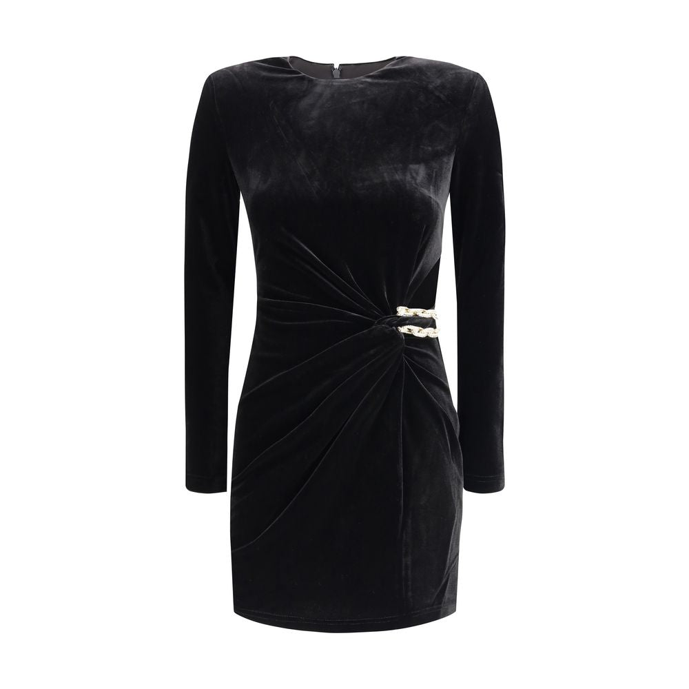 Self-Portrait Short velvet Dress SE-AW25128SBBLACK-10