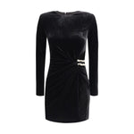Self-Portrait Short velvet Dress SE-AW25128SBBLACK-10