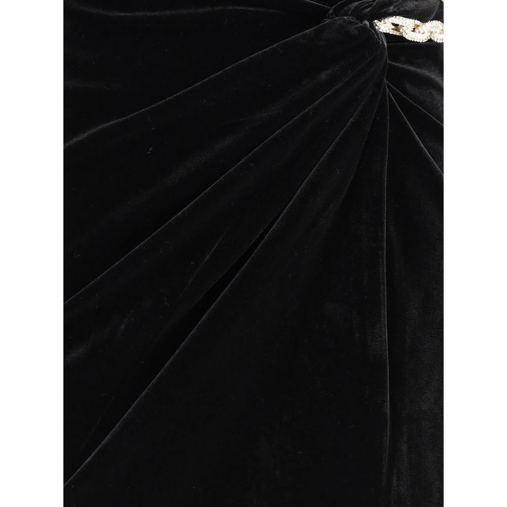Self-Portrait Short velvet Dress SE-AW25128SBBLACK-10