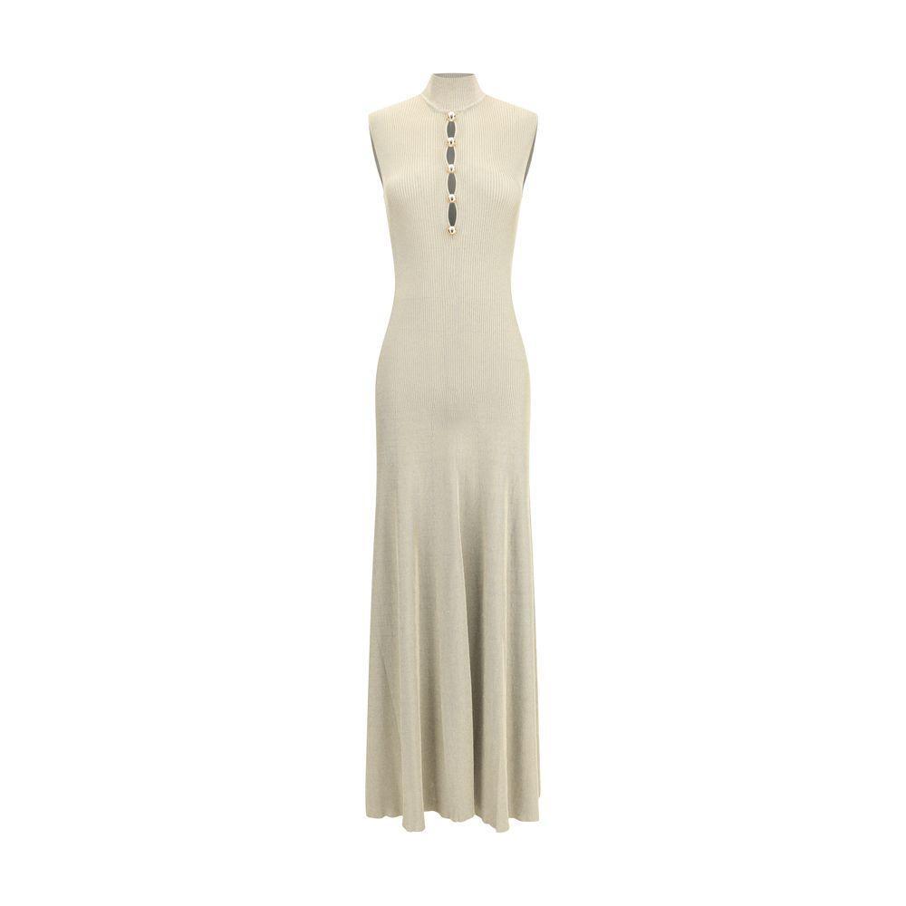Self-Portrait Lurex knit long Dress SE-AW25137XGDGOLD-M