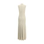 Self-Portrait Lurex knit long Dress SE-AW25137XGDGOLD-M