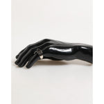 Dolce & Gabbana Silver Tone Pyramid DG Logo Real Brass Ring
