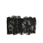 Dolce & Gabbana Black Floral Lace Bustier Bralette Top Underwear