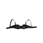 Dolce & Gabbana Black Satin Underwire Bra Lingerie IT2 Underwear