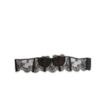 Dolce & Gabbana Black Floral Lace Strapless Bustier Underwear