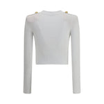 Balmain Ribbed and braided Cardigan