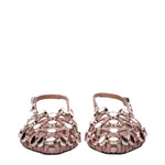 The Attico Pink Leather Ballet Flats