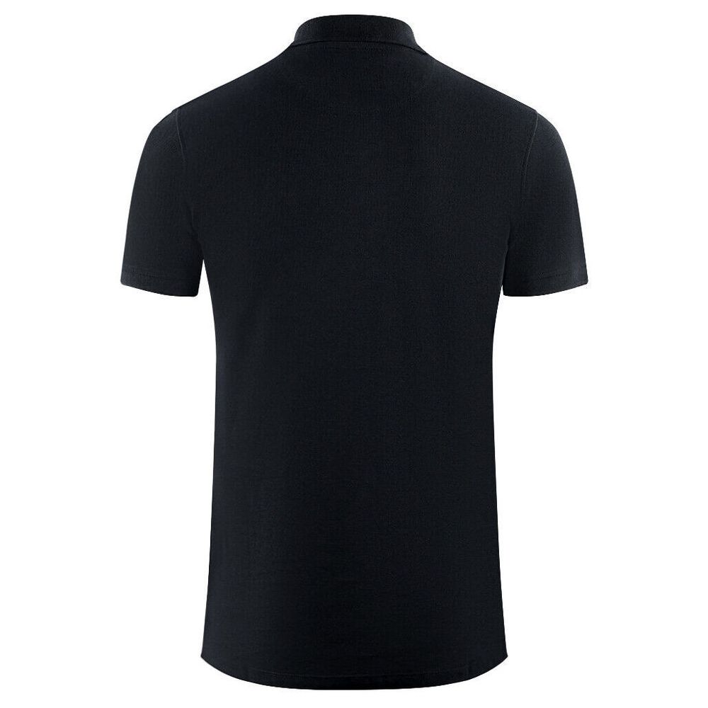 Aquascutum Black Cotton Polo Shirt