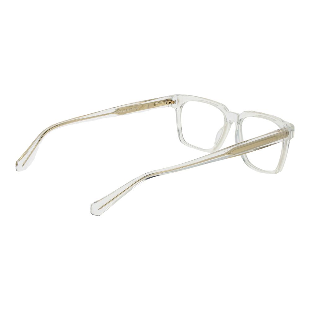 Alt Tag: Guess Transparent Acetate Glasses (Frames) for men with full-rim design and spring hinge, includes branded case, rectangle style.