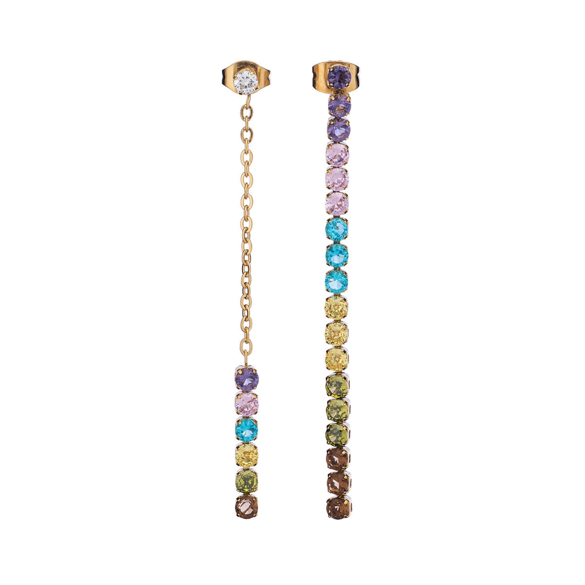 Elegant earrings from AN JEWELS JEWELRY Mod. AL.ELIYSUM01 featuring multicolored gemstones.