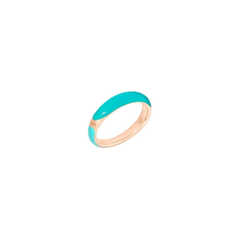 ANELLI DODO MOD. DAC3008RONDETURAG56 turquoise and gold ring with sleek design.