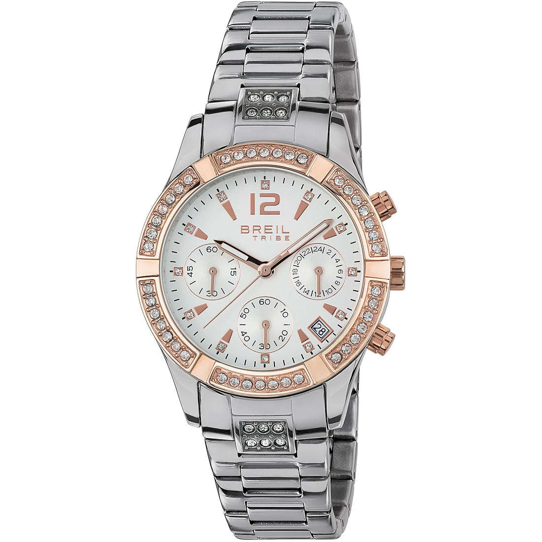 BREIL Mod. C lady's quartz watch with 36mm mineral dial, 5 ATM water resistance, and official packaging in elegant design.