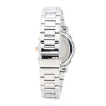 Alt Tag: BREIL Mod. C lady watch, 36mm quartz with mineral dial, 5 ATM water resistance, in official packaging box, back view.