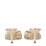 Burberry Pink Fabric Stiletto Heels Sandals BU-15269125456137-EU37/US7