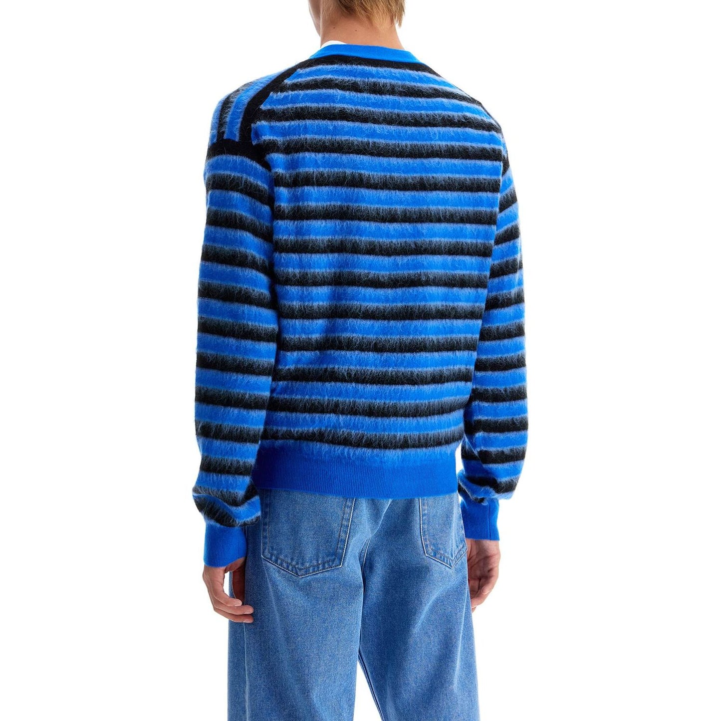 Marni striped wool and mohair cardigan
