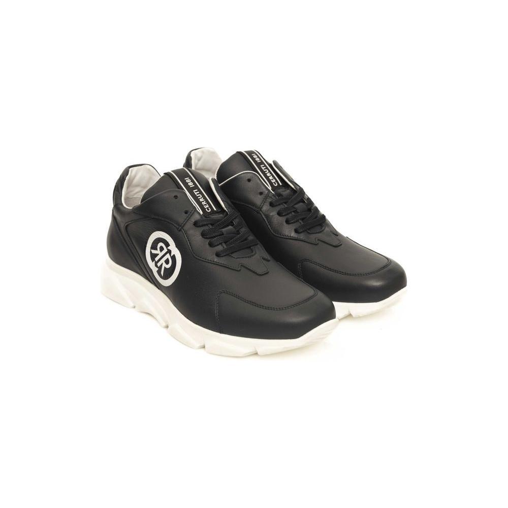 Cerruti 1881 Blue Leather Men Sneaker CE-24467-EU42/US9-FBB-300