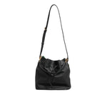 Dolce & Gabbana Black Leather Shoulder Crossbody Bucket Women Borse Bag
