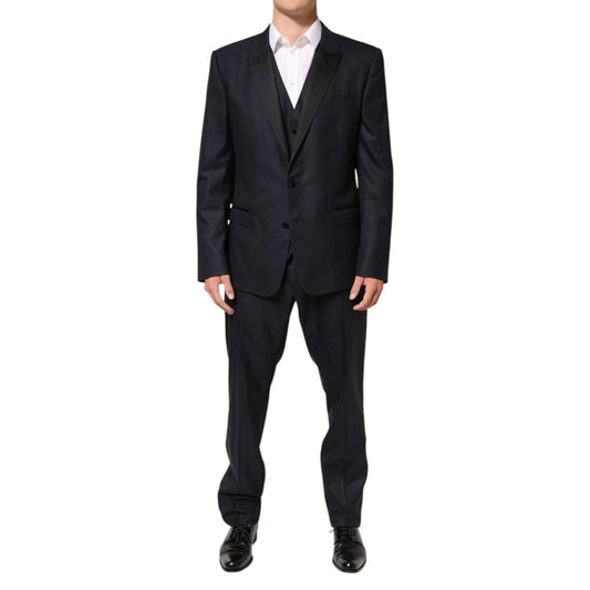 Dolce & Gabbana Black MARTINI 2 Buttons Suit 3 Piece Suit