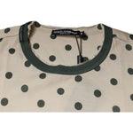 Dolce & Gabbana Beige Graphic Print Polka Dot Cotton T-shirt TSH86890-44
