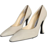 Dolce & Gabbana Beige Suede Leather High Heels Pumps Shoes LA11708-39
