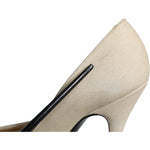 Dolce & Gabbana Beige Suede Leather High Heels Pumps Shoes LA11708-39