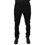 Dolce & Gabbana Black Cotton Stretch Skinny Men Denim Jeans PAN76504-50