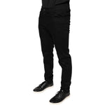 Dolce & Gabbana Black Cotton Stretch Skinny Men Denim Jeans PAN76504-50