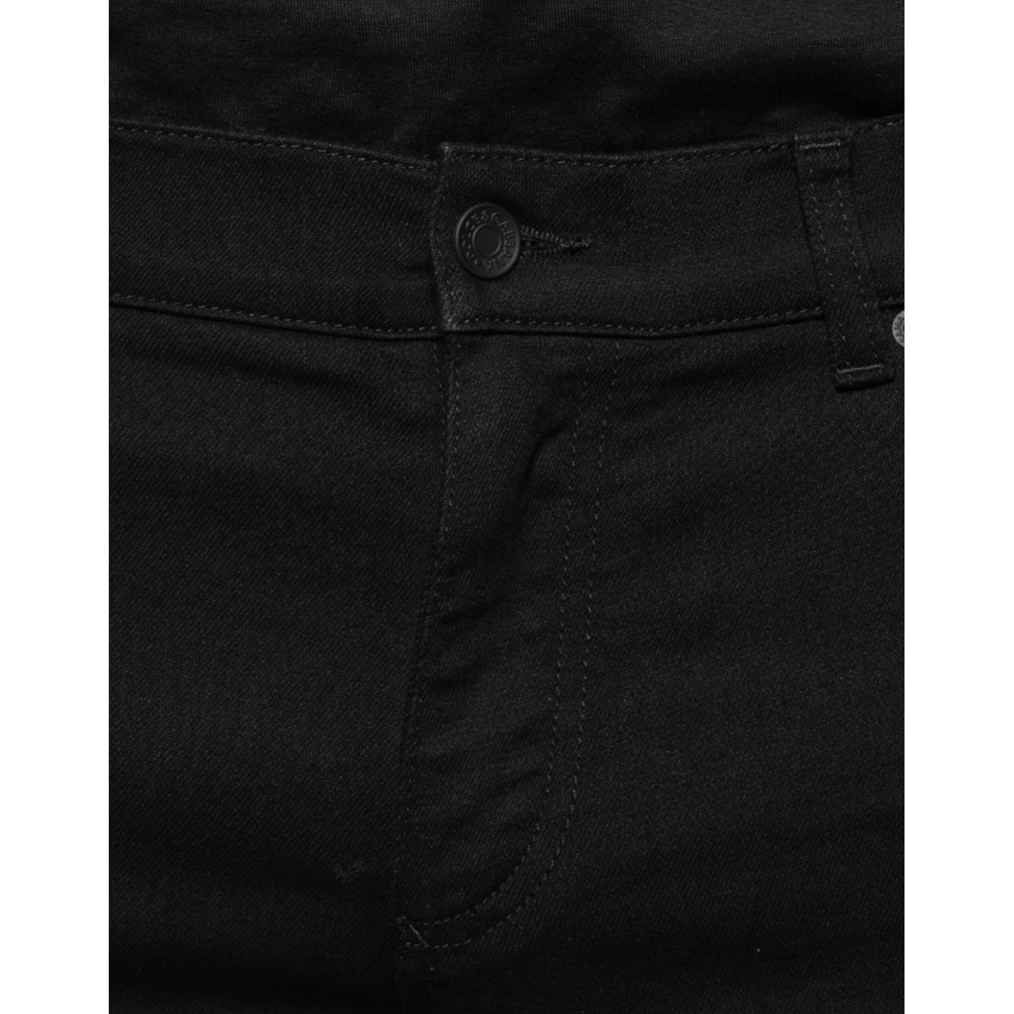 Dolce & Gabbana Black Cotton Stretch Skinny Men Denim Jeans PAN76504-50