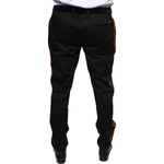 Dolce & Gabbana Black Cotton Stretch Skinny Men Dress Pants PAN75581-56