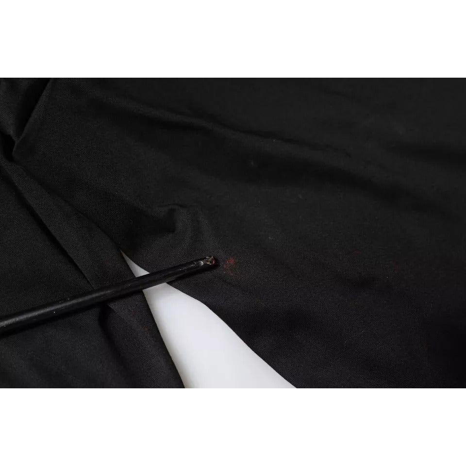 Dolce & Gabbana Black Cotton Stretch Skinny Men Dress Pants PAN75581-56