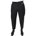 Dolce & Gabbana Black Crown Cotton Dress Pants PAN75587-46