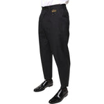 Dolce & Gabbana Black Crown Cotton Dress Pants PAN75587-46