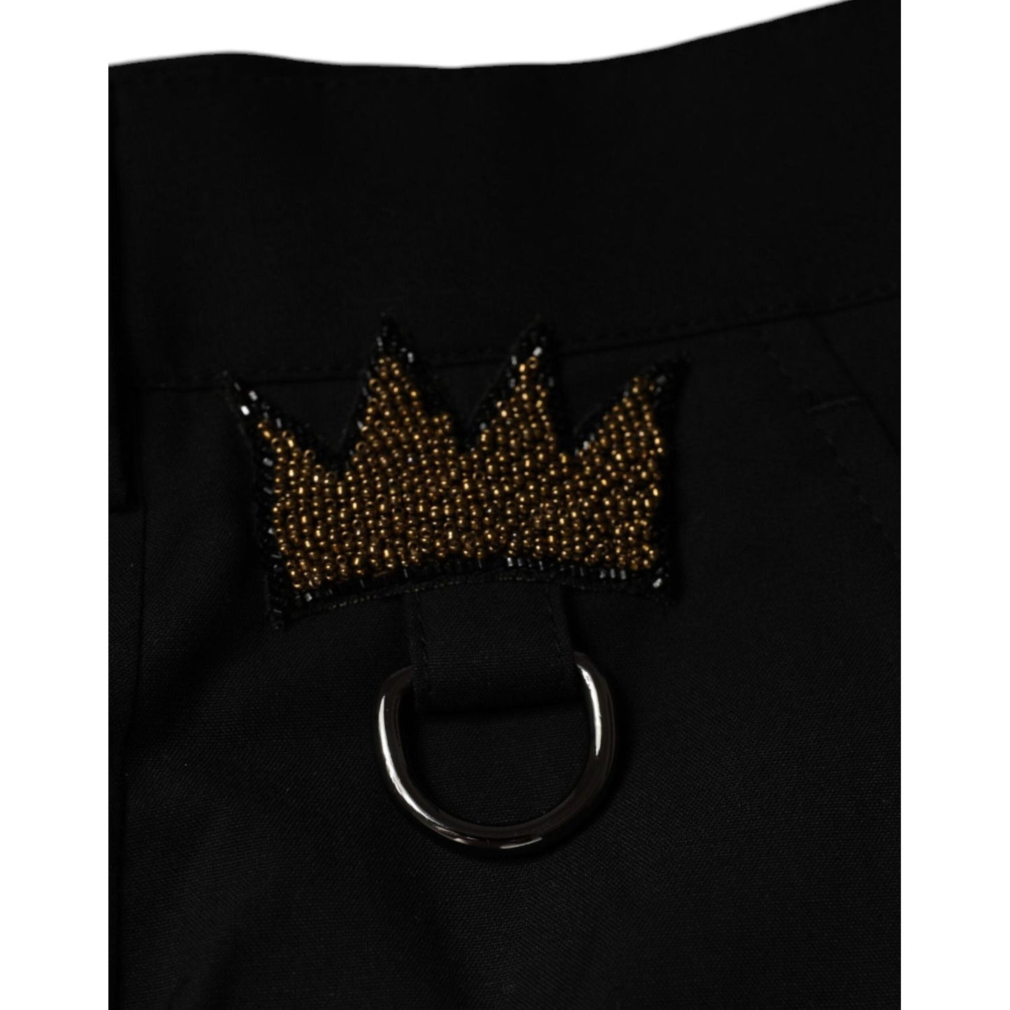 Dolce & Gabbana Black Crown Cotton Dress Pants PAN75587-46
