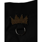 Dolce & Gabbana Black Crown Cotton Dress Pants PAN75587-46