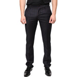 Dolce & Gabbana Black Stripes Skinny Men Dress Pants PAN75336-46