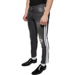 Dolce & Gabbana Black Tattered Cotton Skinny Men Denim Jeans PAN74862-46
