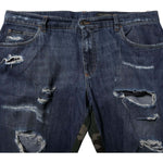 Dolce & Gabbana Blue Cotton Camouflage Denim Jeans PAN76409-58