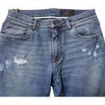 Dolce & Gabbana Blue Cotton Logo Plaque COMFORT Denim Jeans PAN76415-48