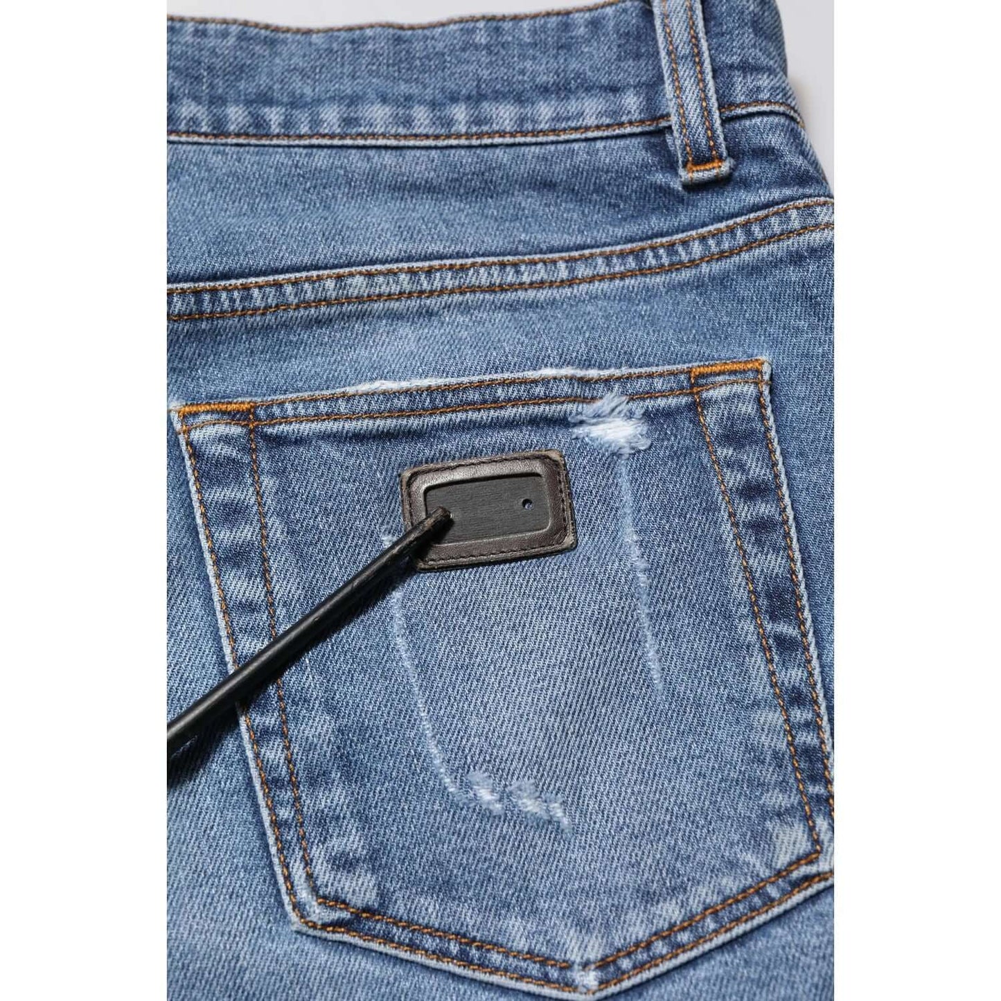 Dolce & Gabbana Blue Cotton Logo Plaque COMFORT Denim Jeans PAN76415-48