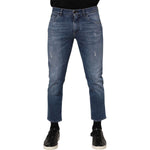 Dolce & Gabbana Blue Cotton Logo Plaque Denim Jeans PAN76402-48