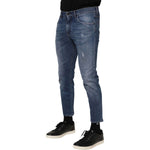 Dolce & Gabbana Blue Cotton Logo Plaque Denim Jeans PAN76402-48