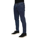 Dolce & Gabbana Blue Cotton Logo Skinny Denim Jeans PAN76357-50