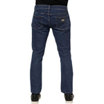 Dolce & Gabbana Blue Cotton Logo Skinny Denim Jeans PAN76357-50