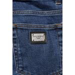 Dolce & Gabbana Blue Cotton Logo Skinny Denim Jeans PAN76357-50