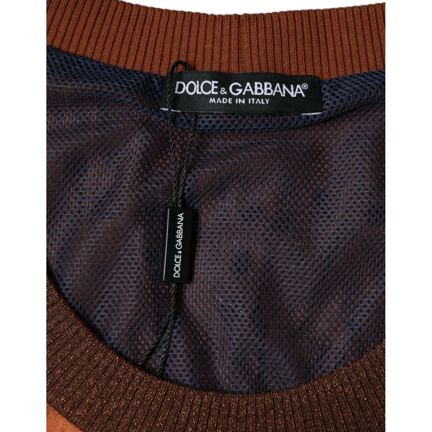 Dolce & Gabbana Brown Crystal Embellished Sleeveless Tank Top TSH86705-46