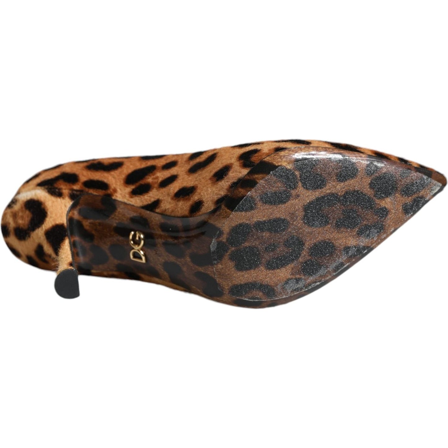 Dolce & Gabbana Brown Leopard Calf Hair Heels Pumps Shoes LA11992-36