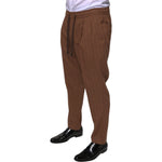 Dolce & Gabbana Brown Stripes Skinny Men Dress Pants PAN75350-48