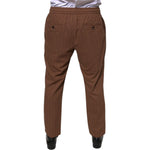 Dolce & Gabbana Brown Stripes Skinny Men Dress Pants PAN75350-48