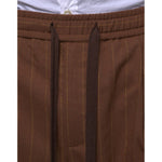 Dolce & Gabbana Brown Stripes Skinny Men Dress Pants PAN75350-48